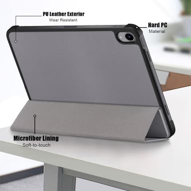Apple iPad 10.9 2022 Slim Fit Trefoldelig Deksel - Grå