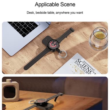Qi trådløs strømbank til Samsung Galaxy Watch 5 4 3/Klokke 5 Pro/Watch4 Classic/Active2/Gear S2 Classic
