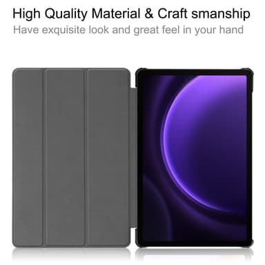 Slim Fit Dekseldeksel til Samsung Galaxy Tab S9 FE - Svart
