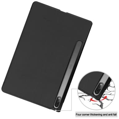 Tri-fold Deksel til Lenovo Tab P12 Pro - Svart