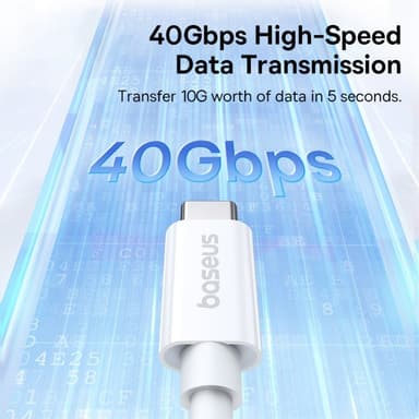 BASEUS Superior 1M hurtigladekabel 240W USB-C til USB-C