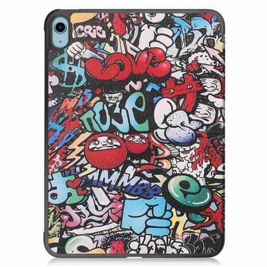 Apple iPad 10.9 2022 Trippeldeksel med smal passform - Graffiti