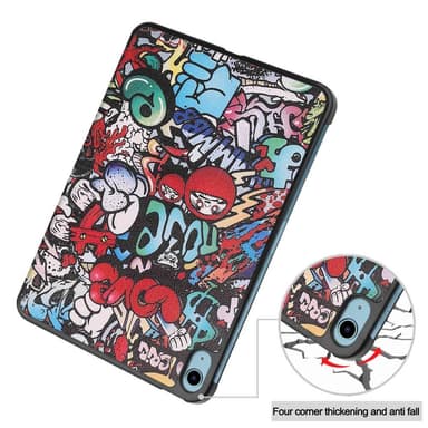Apple iPad 10.9 2022 Trippeldeksel med smal passform - Graffiti