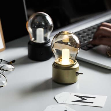 Retro lyspære for nattbord LED-lampe oppladbar