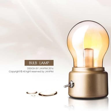 Retro lyspære for nattbord LED-lampe oppladbar