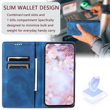 For Samsung Galaxy S25 Lommebok Deksel Shell Mandala Blomstermønster