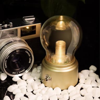 Retro lyspære for nattbord LED-lampe oppladbar