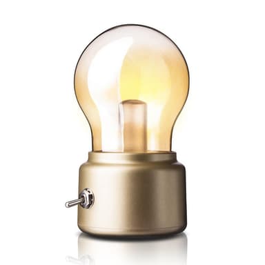 Retro lyspære for nattbord LED-lampe oppladbar