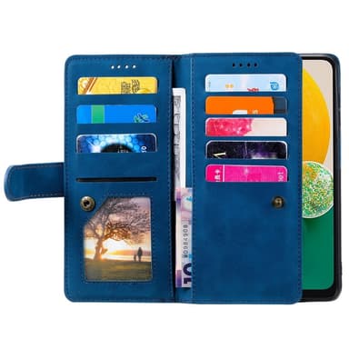 Til Samsung Galaxy S25 5G Deksel med Glidelås og 9 Kortspor