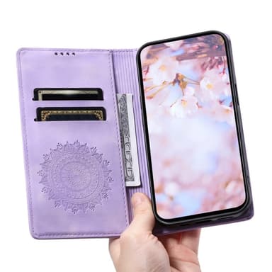 For Samsung Galaxy S25 Lommebok Deksel Shell Mandala Blomstermønster