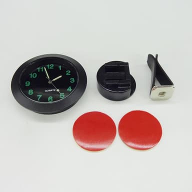 Analog klokke for bil. Air Vent Clip-On Rund Kvarts Bilinteriør - Svart