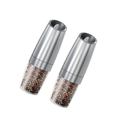 Automatisk gravity elektrisk pepperkvern sett med 2