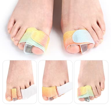 Bunyonkorrigerer Tåskiller, Tåretter for Overlappende Tær, Hallux Valgus og Bunyonavlastning (2 STK)