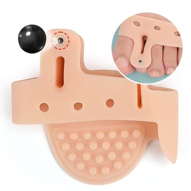 2 par tåseparator Hallux Valgus beskyttelse forfotputer Beige