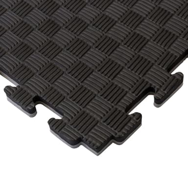 Tatami matte 100 x 100 x 2cm (1-3stk) - 1 stk - Grå/svart