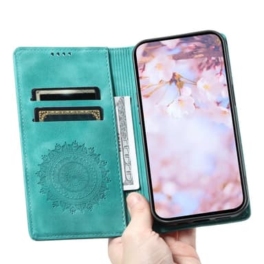 For Samsung Galaxy S25 Lommebok Deksel Shell Mandala Blomstermønster