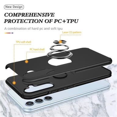 Samsung Galaxy S25 / S24 Hybrid Deksel Med Fingerring
