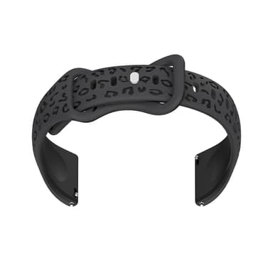 Grå og svart silikon klokke reim - 18mm