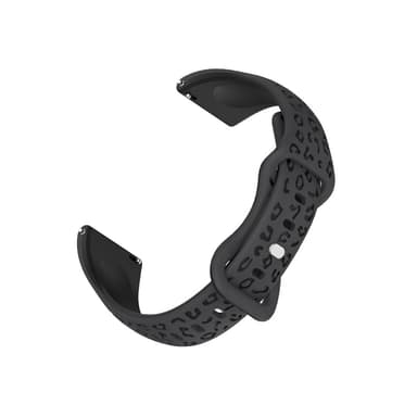 Grå og svart silikon klokke reim - 18mm