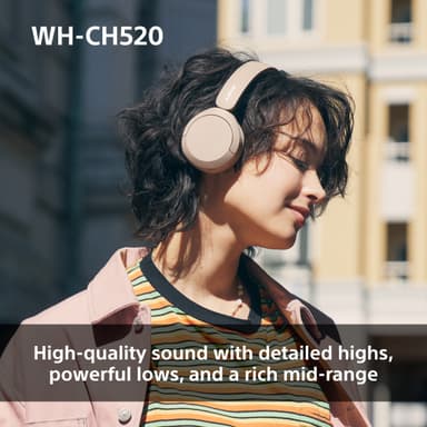Sony WH-CH520 trådløse on-ear hodetelefoner (sort)