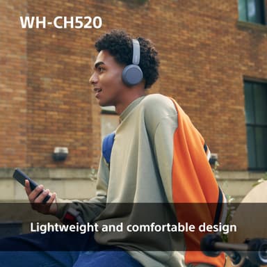 Sony WH-CH520 trådløse on-ear hodetelefoner (sort)