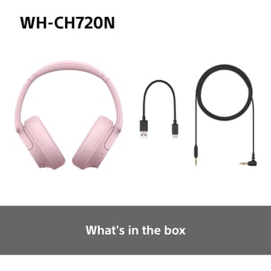 Sony WH-CH720N trådløse around-ear hodetelefoner (rosa)