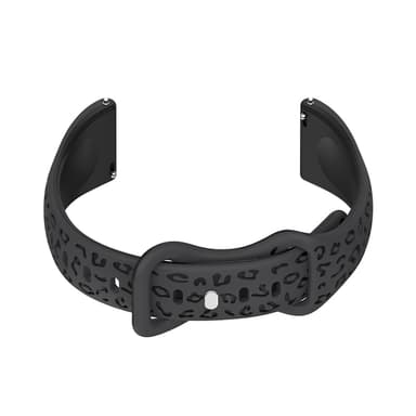 Grå og svart silikon klokke reim - 18mm