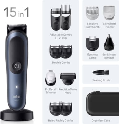 Braun All-in-One Series 7 kroppstrimmer AIO7580 (blå)