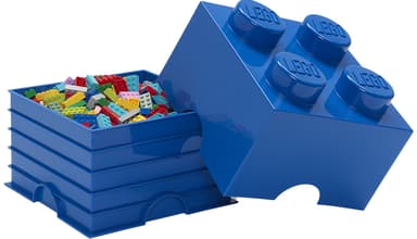 Play LEGO oppbevaringsboks (4 knotter, dyp blå)