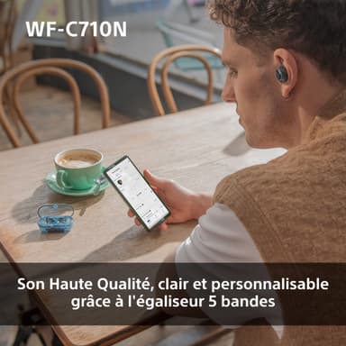 Sony WF-C710N helt trådløse in-ear hodetelefoner (glassblå)