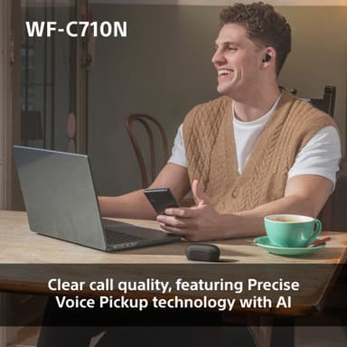 Sony WF-C710N helt trådløse in-ear hodetelefoner (hvit)