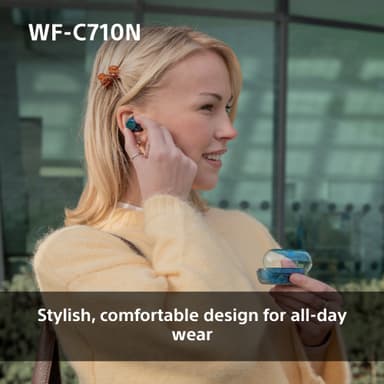 Sony WF-C710N helt trådløse in-ear hodetelefoner (glassblå)