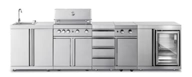 Myoutdoorkitchen - Frittstående gassgrill med 4 effektive brennere og infravarme