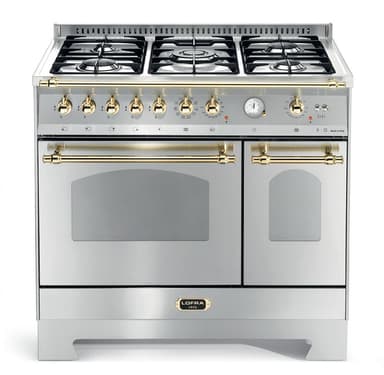 Lofra - Dolce Vita 90 cm (2 ovner) (Rustfri/Messing) Gass