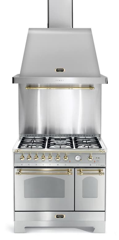 Lofra - Dolce Vita 90 cm (2 ovner) (Rustfri/Messing) Gass