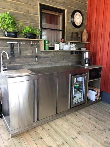 Myoutdoorkitchen - Modul med kjøleskap og oppbevaringsskap