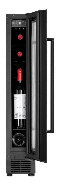 Innbyggbart vinskap - Arctic Collection 15S Fullglass Black