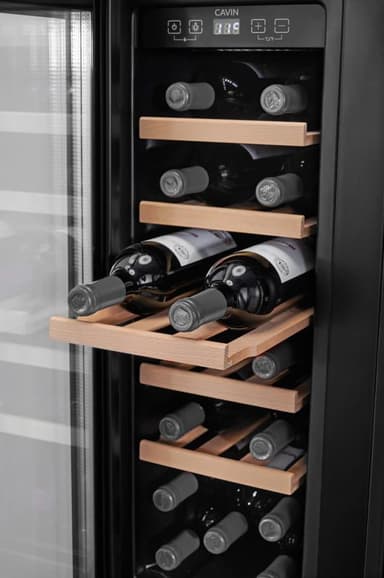 Innbyggbar Vin- og ølskap - Arctic Collection 60 Duo Fullglass Black