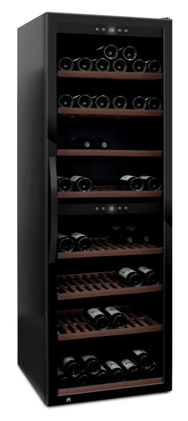 Frittstående vinskap - WineExpert 180 Fullglass Black
