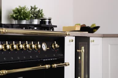 Lofra Komfyr - Dolce Vita 70 cm (2 ovner) (Sort/Messing) Gass