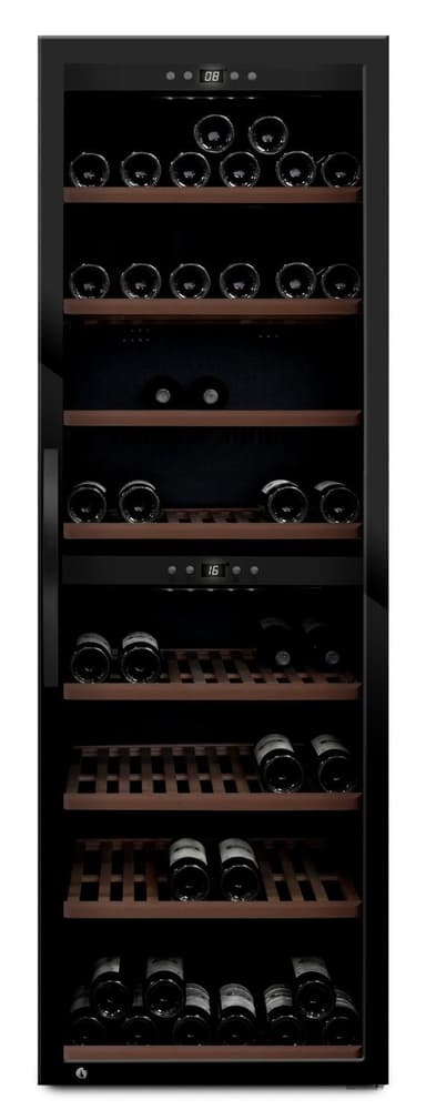 Frittstående vinskap - WineExpert 180 Fullglass Black