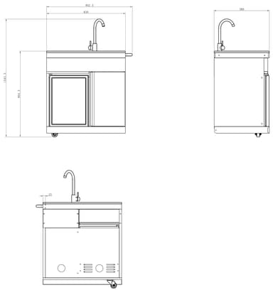 Frittstående utekjøkken - Compact  - Stainless