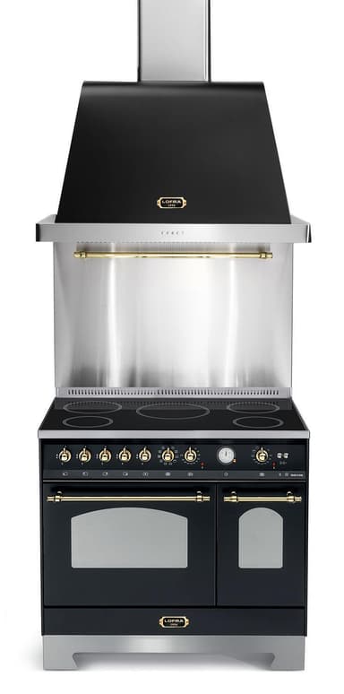 Lofra - Dolce Vita 90 cm (2 ovner) (Svart/Messing) Induksjon