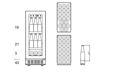 Innbyggbart ølskap / drikkekjøler - BeerServer 30 Stainless