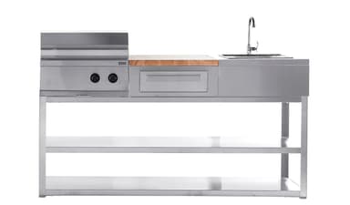 Nordic Line Rustfri - Utekjøkken Grunnmodul 180 cm (3 moduler)