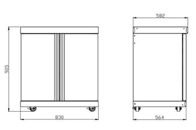 Myoutdoorkitchen - Modul med oppbevaringsskap