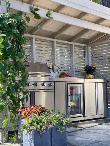 Myoutdoorkitchen - Modul med oppvaskbenk og oppbevaringsskap