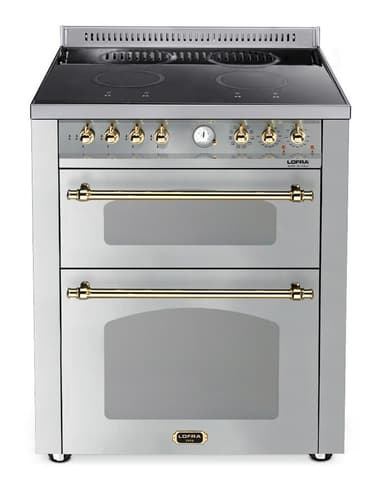 Lofra Komfyr - Dolce Vita 70 cm (2 ovner) (Rustfri/Messing) Induksjon