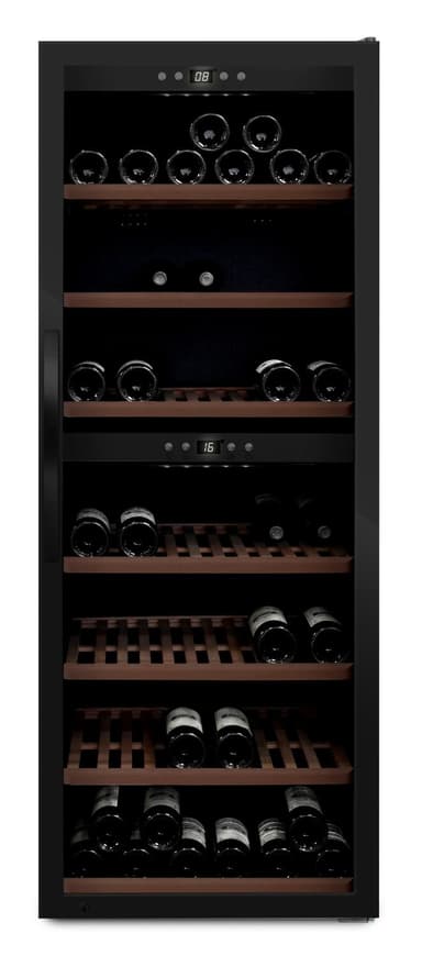Frittstående vinskap - WineExpert 126 Fullglass Black