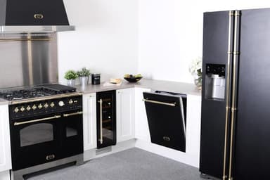 Lofra - Dolce Vita 120 cm (2 ovner) (Svart/Messing) Gass